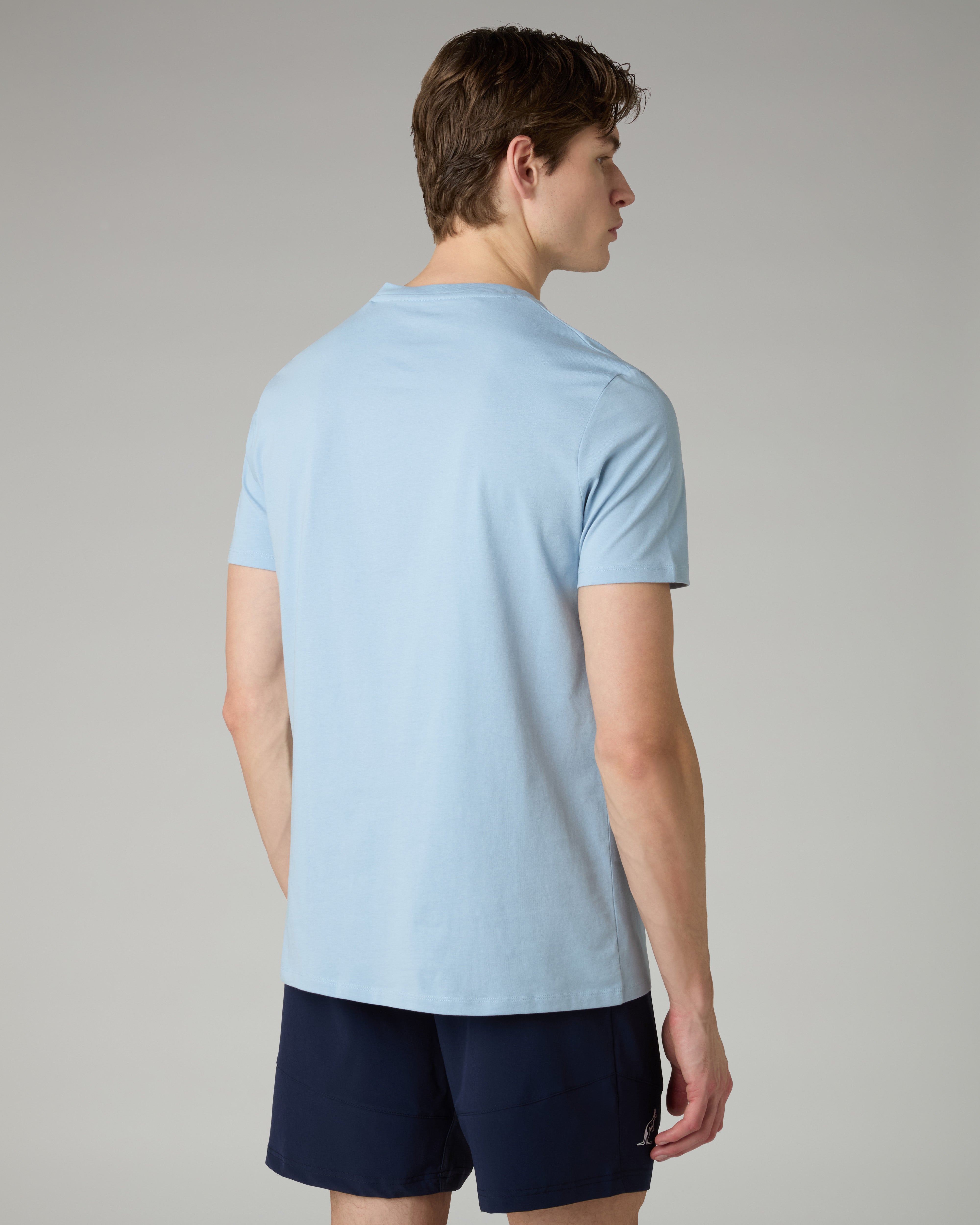 australian-league-t-shirt-in-cotone-azzurro-pastello image 3