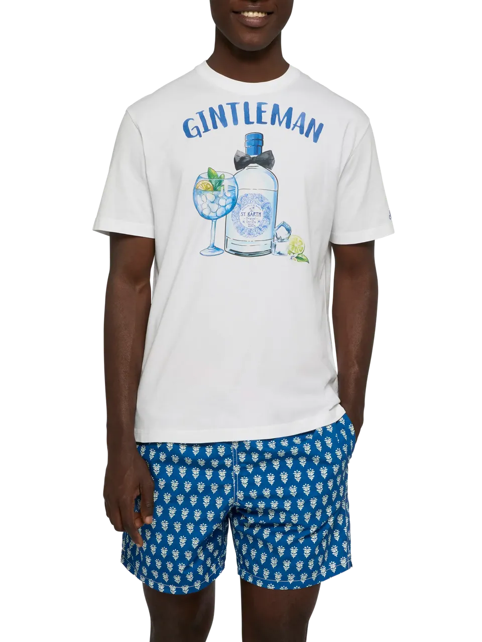 mc2-saint-barth-man-t-shirt-cotone-bianca-stampa-gintleman-uomo image 1