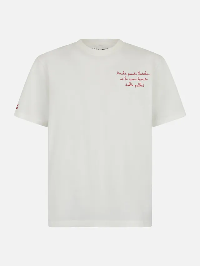 mc2-saint-barth-arnott-t-shirt-uomo-bianca-ricamo-natale-special-edition image 1