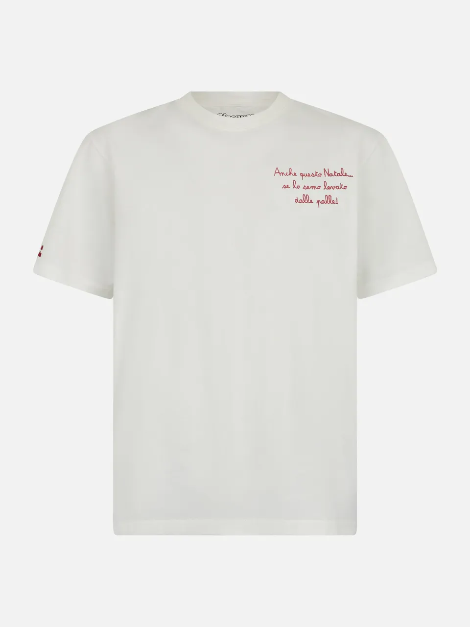 mc2-saint-barth-arnott-t-shirt-uomo-bianca-ricamo-natale-special-edition image 1