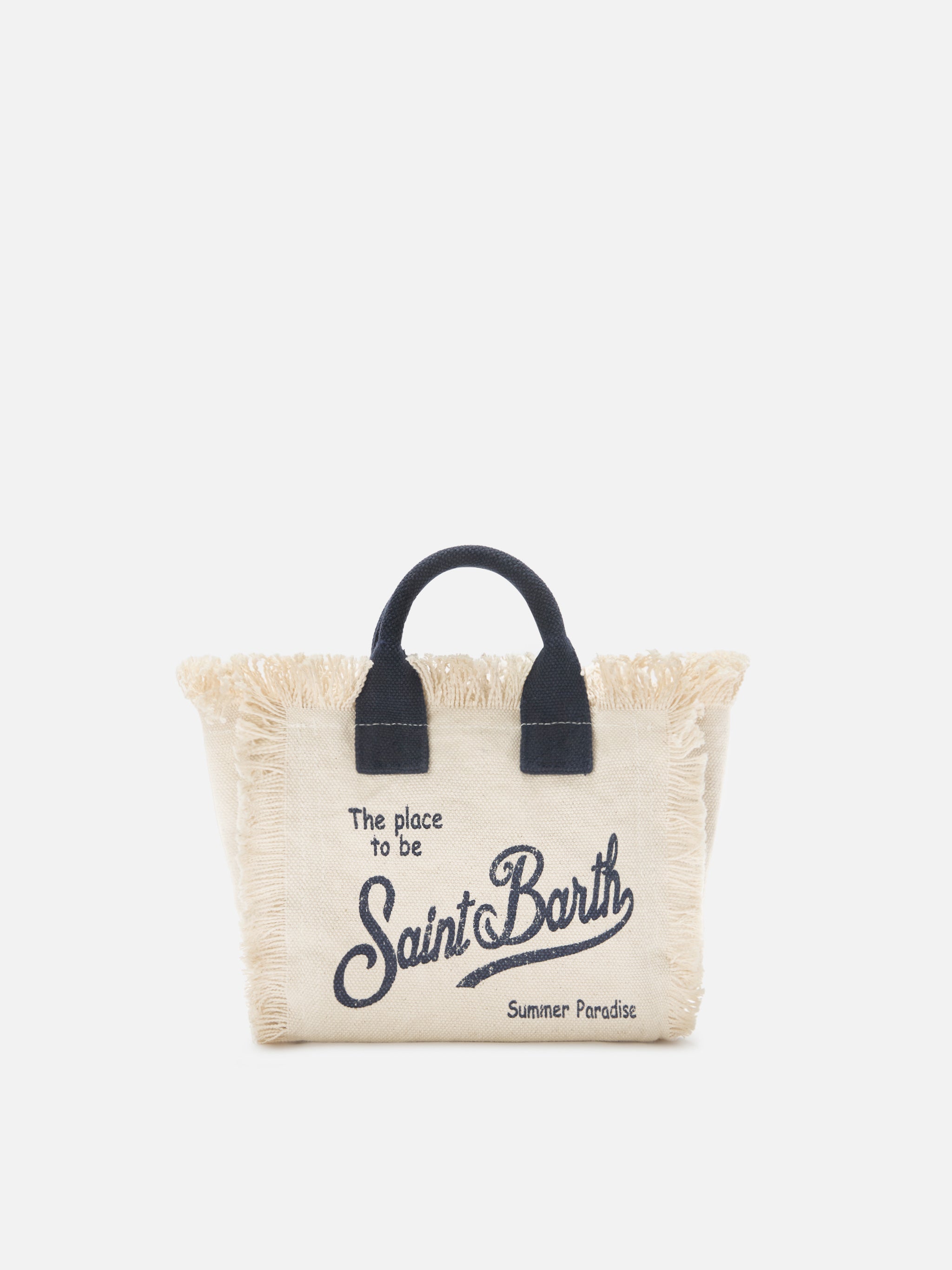 mc2-saint-barth-vanity-mini-borsa-canvas-bianca-con-blu-e-frange image 1