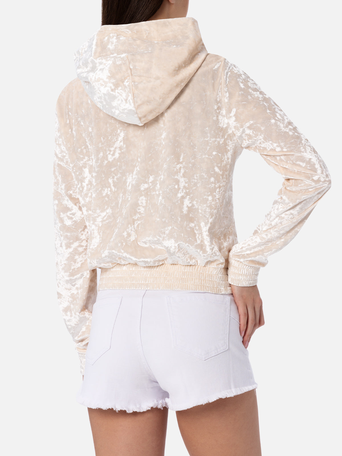 mc2-saint-barth-jasmine-felpa-con-zip-donna-in-ciniglia-giallo-chiaro-con-cappuc image 4
