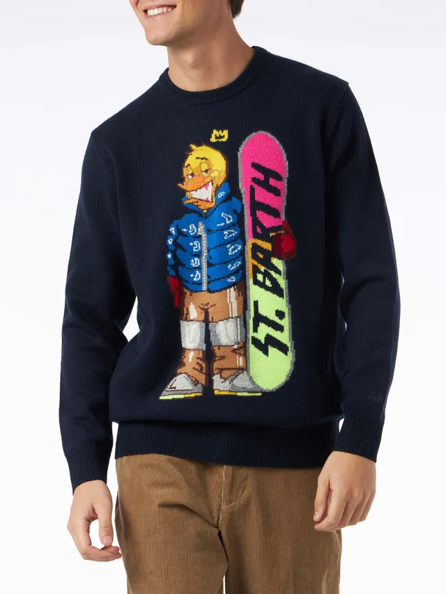 mc2-saint-barth-heron-maglia-uomo-crypto-ducky-snowboard-blu-special-edition image 1