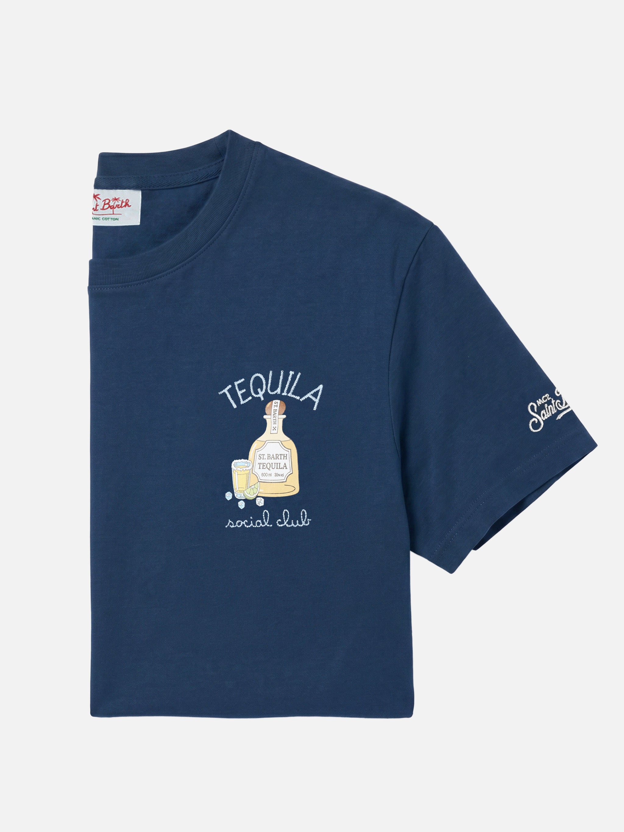 mc2-saint-barth-portofino-t-shirt-uomo-blu-ricamo-tequila-social-club image 1