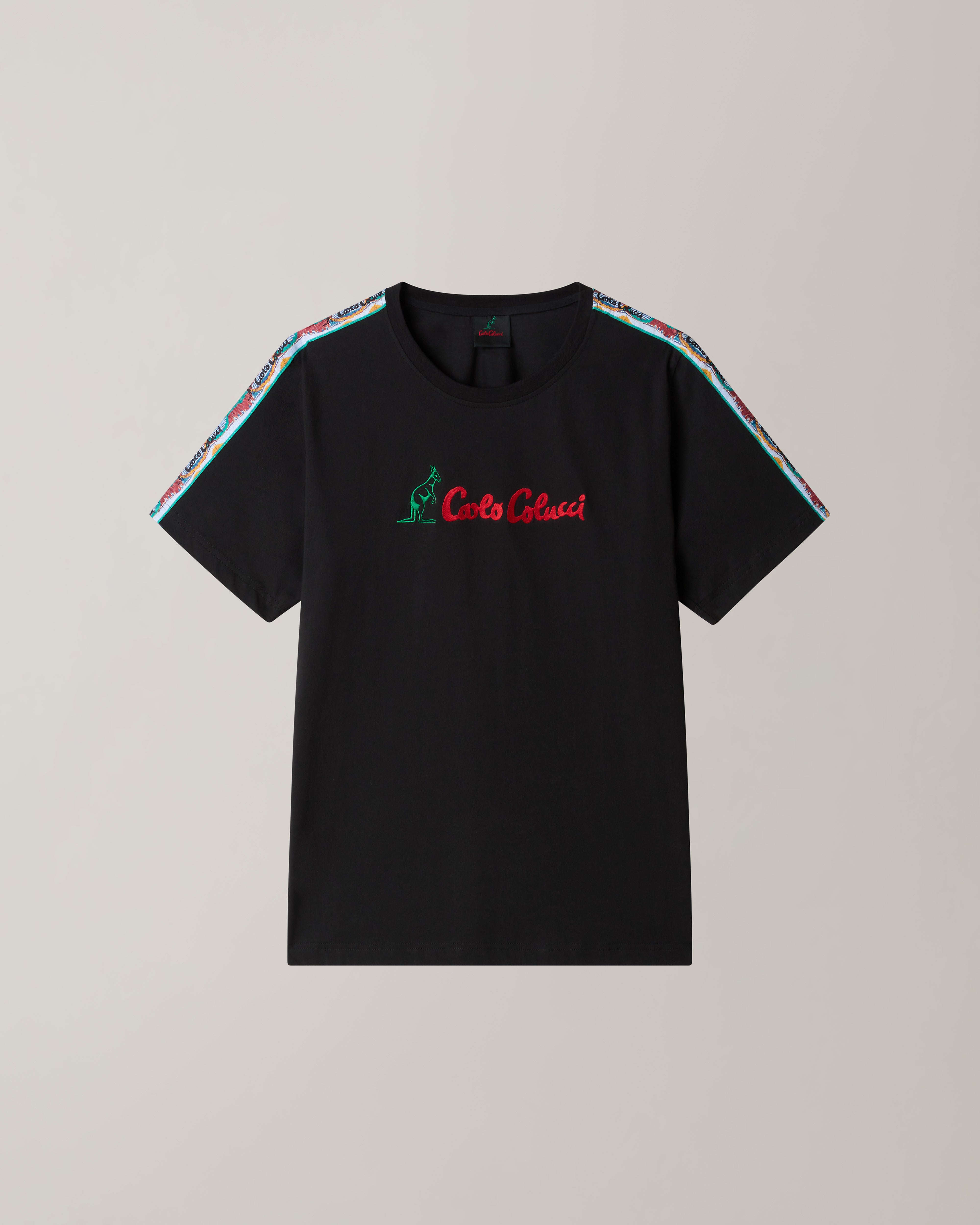 australian-x-carlo-colucci-color-tape-t-shirt-nera-regular-fit image 5
