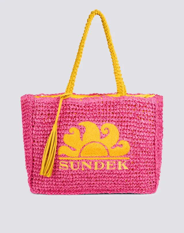 sundek-wina-shopping-bag-in-paper-straw-con-logo-spugna image 1