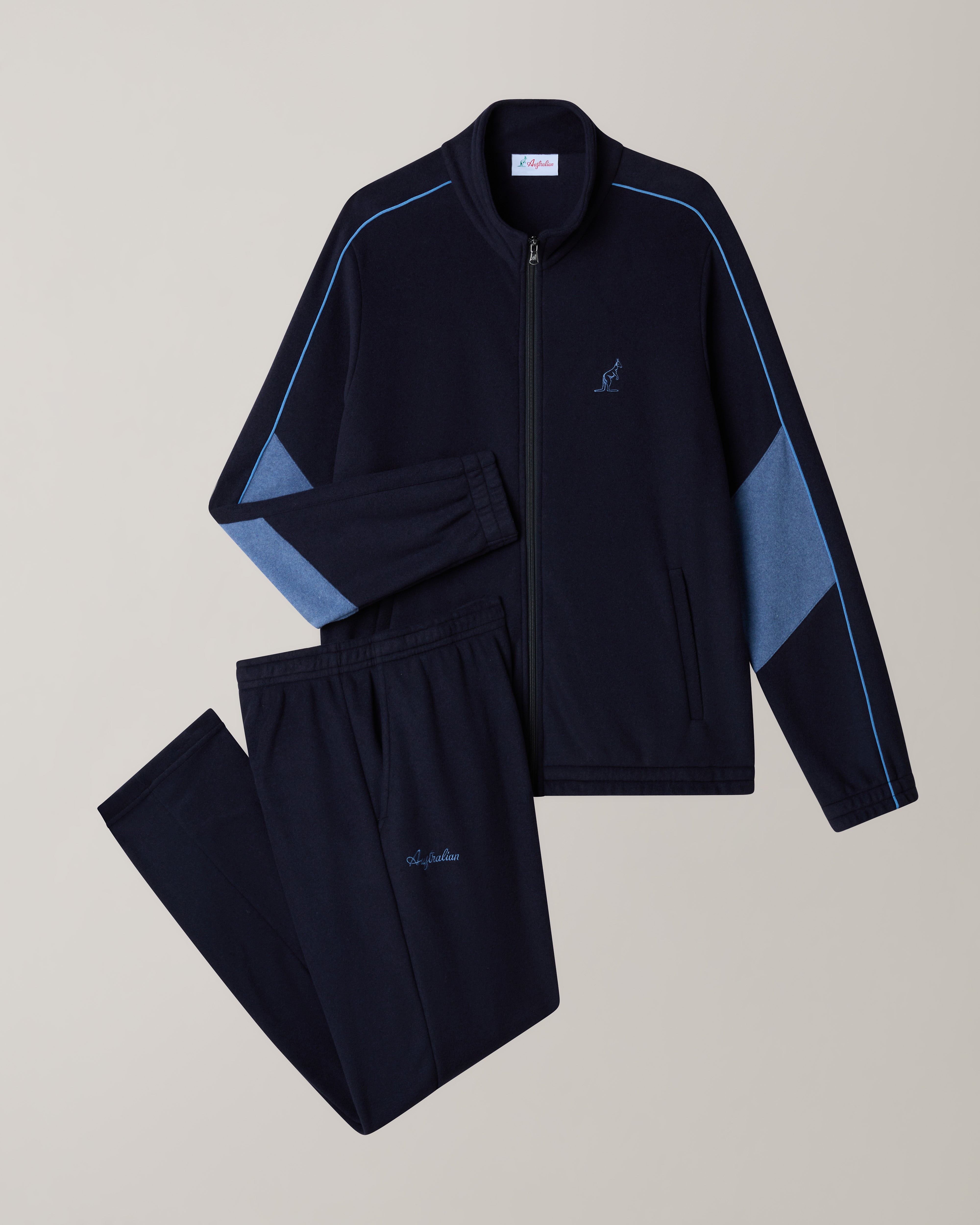 australian-color-block-softech-tracksuit-tuta-softech-blu-navy-made-in-italy image 8