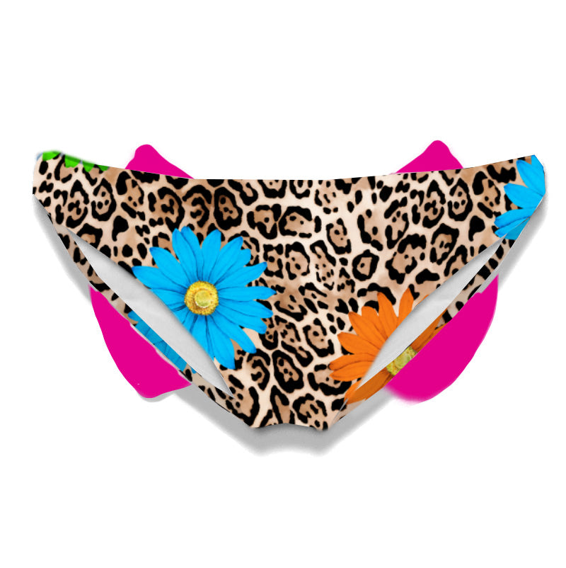 mc2-saint-barth-slip-bambina-margherite-su-leopardato-con-fiocco-marrone image 2