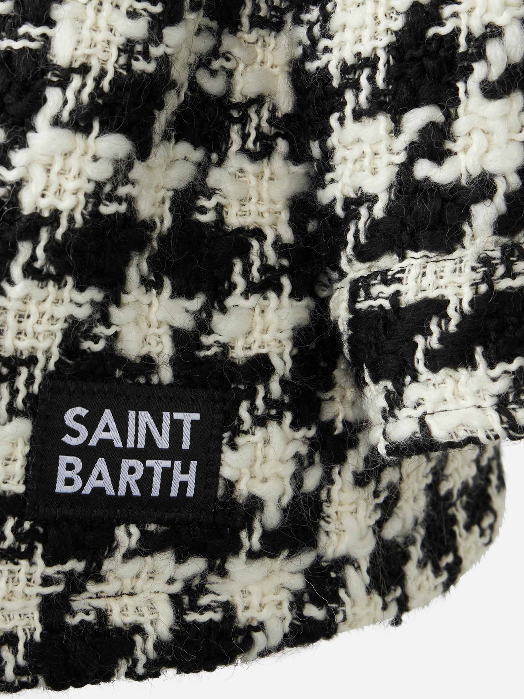 mc2-saint-barth-giacca-overshirt-bambina-pied-de-poule-bianco-nero image 3