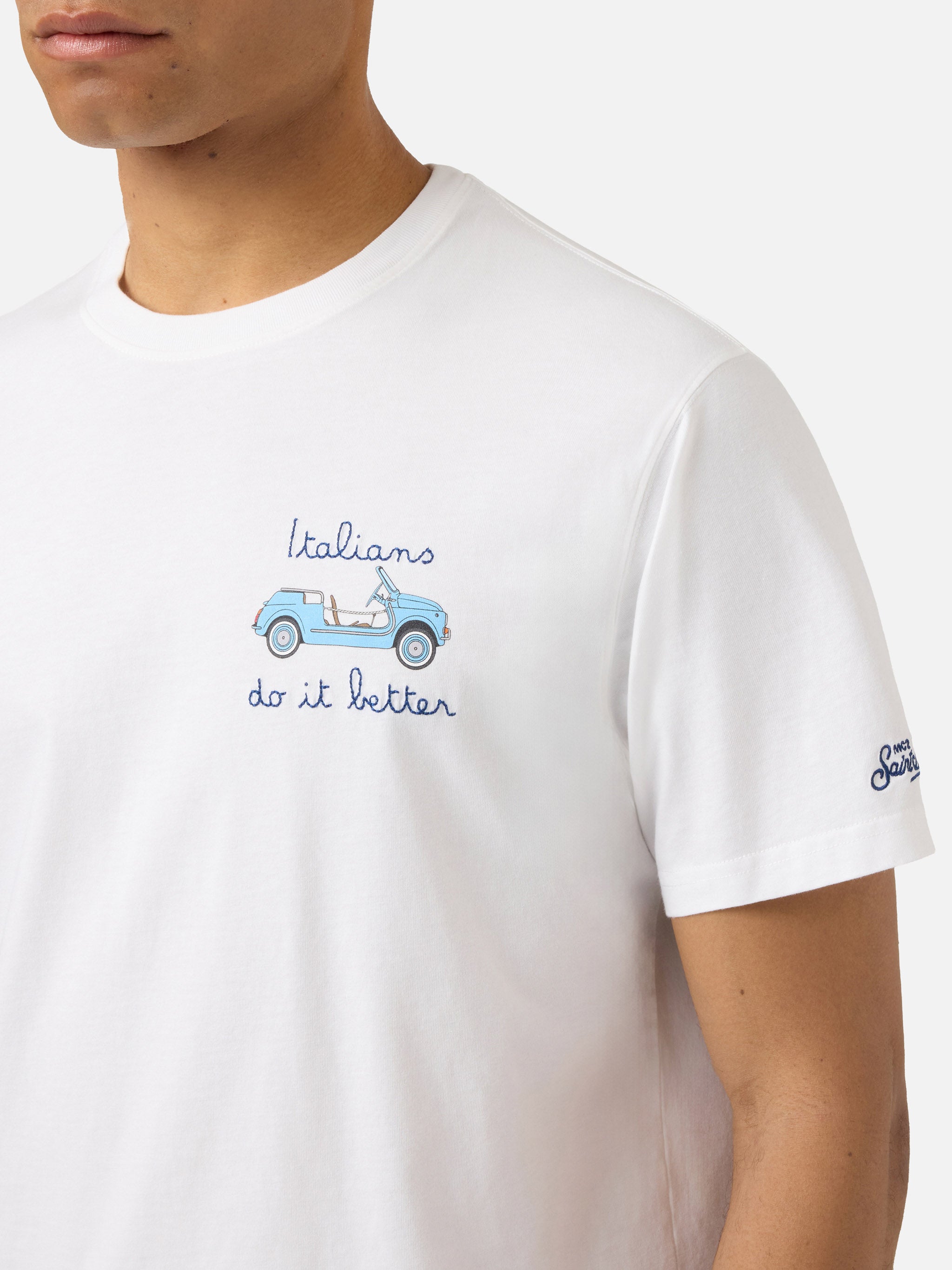 mc2-saint-barth-t-shirt-portofino-bianca-con-ricamo-italians-do-it-better image 2