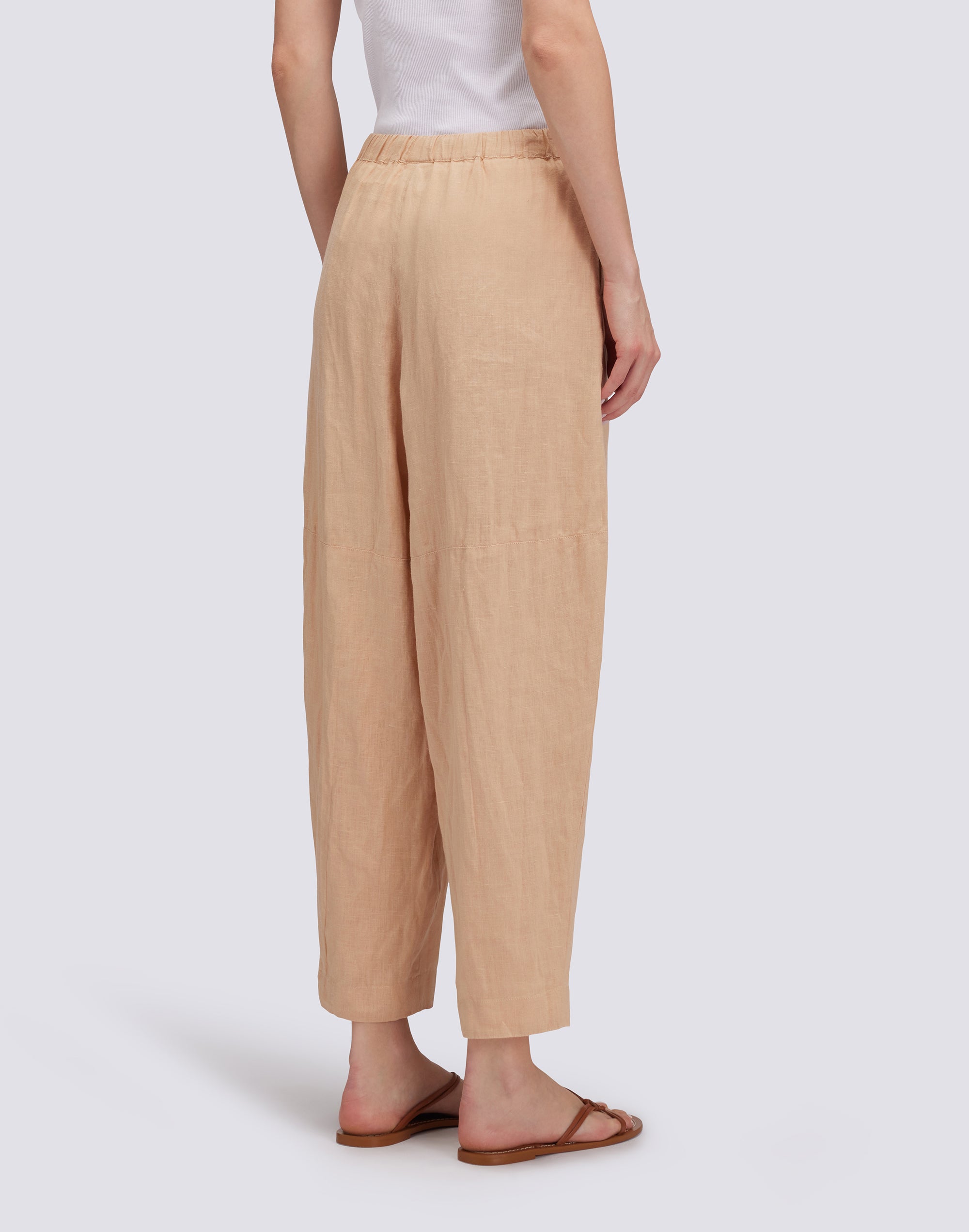 sundek-pantaloni-lunghi-in-lino-donna-con-vita-elasticizzata image 2
