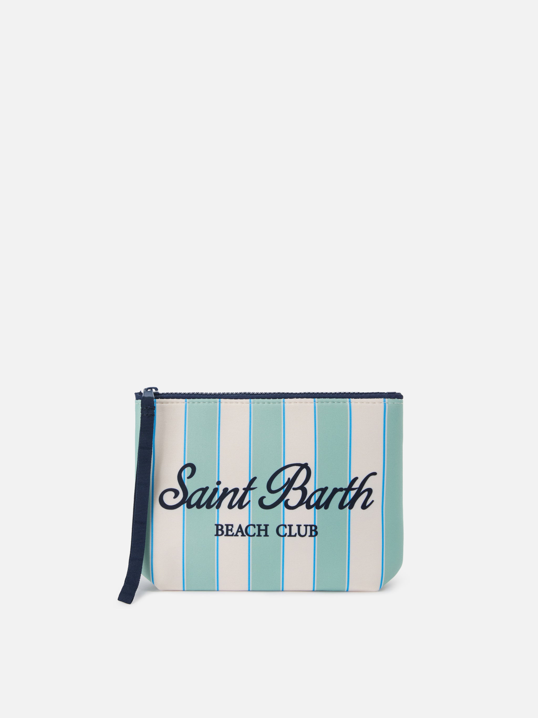 mc2-saint-barth-pochette-aline-scuba-righe-verde-menta-beach-club image 1