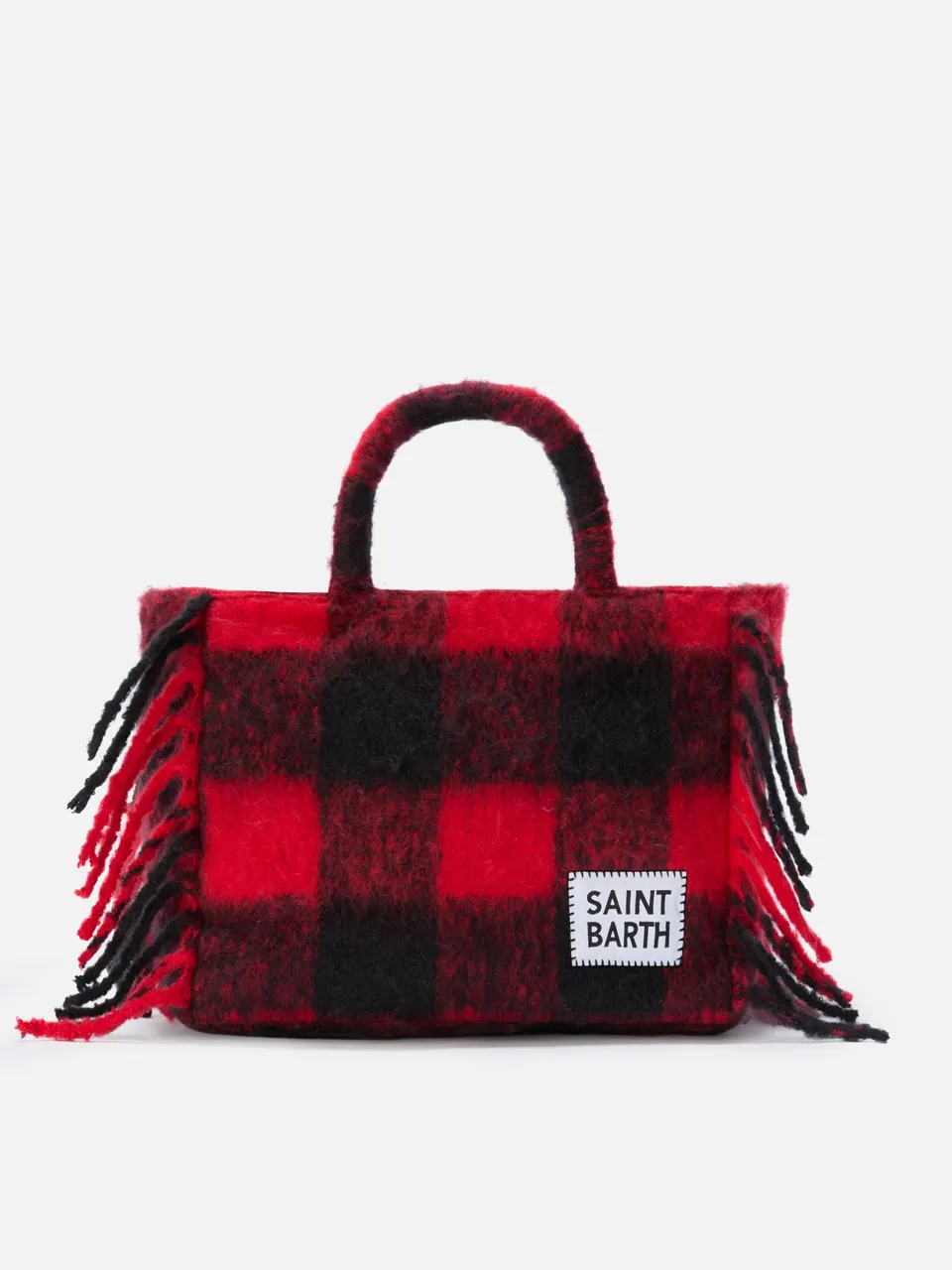 mc2-saint-barth-borsa-coperta-colette-check-rossa-e-nera-con-tracolla image 1