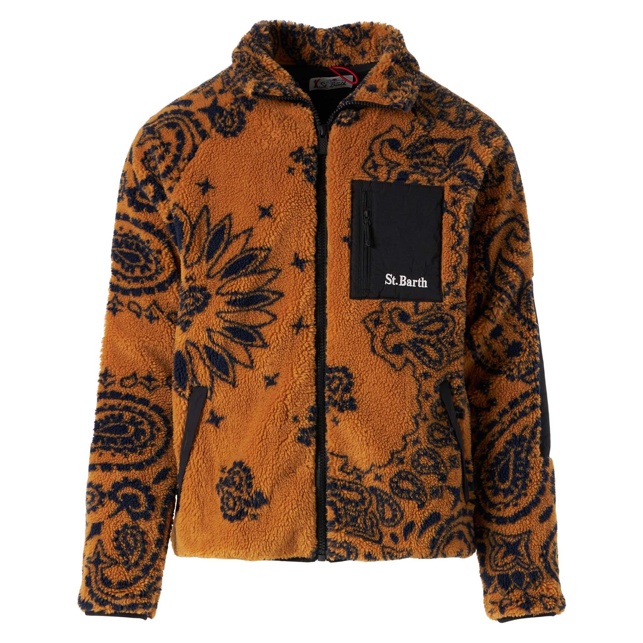 mc2-saint-barth-giacca-keystone-uomo-in-sherpa-fleece-fantasia-ocra image 4