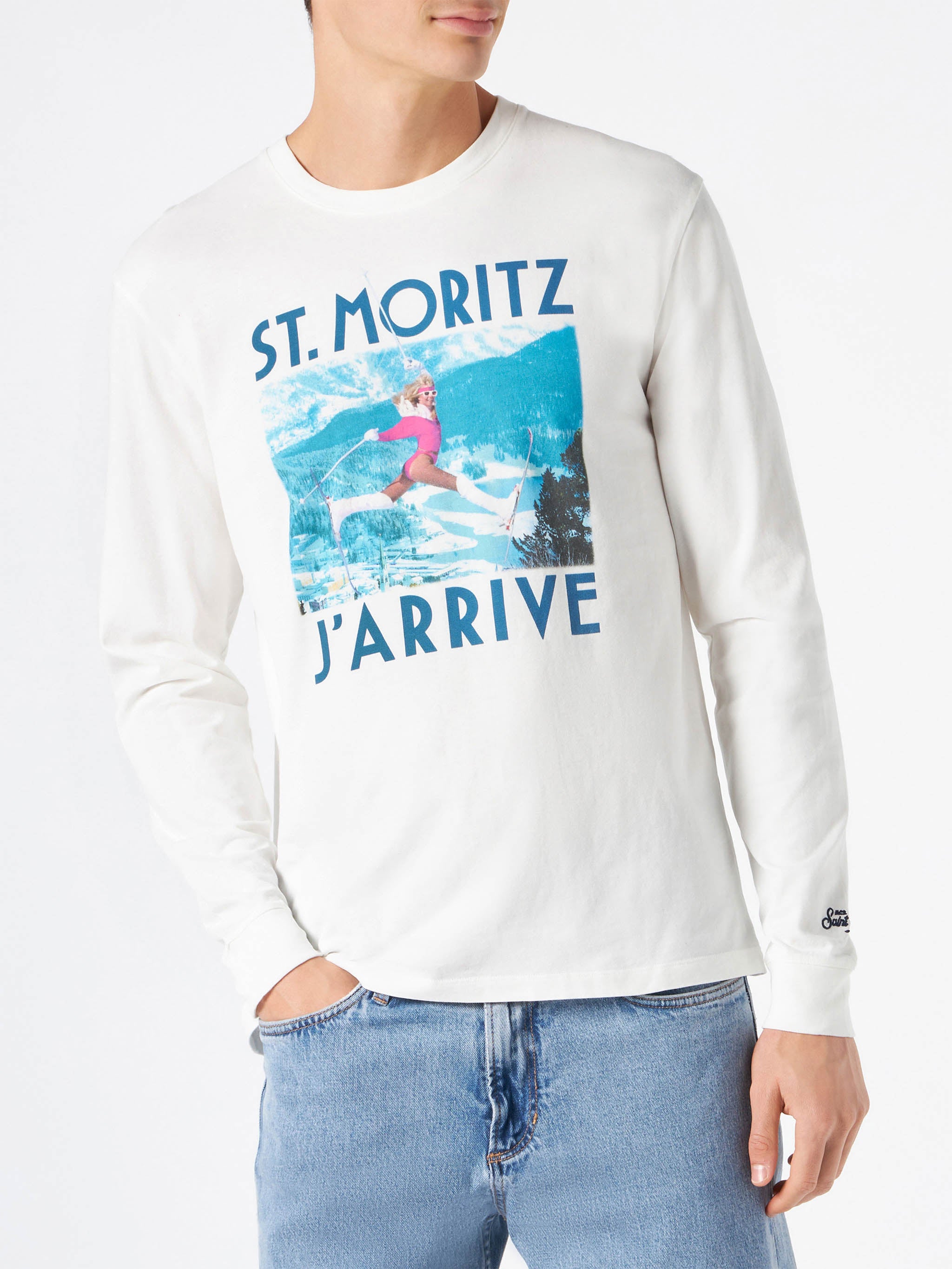 mc2-saint-barth-lyon-t-shirt-uomo-maniche-lunghe-stampa-st-moritz image 3
