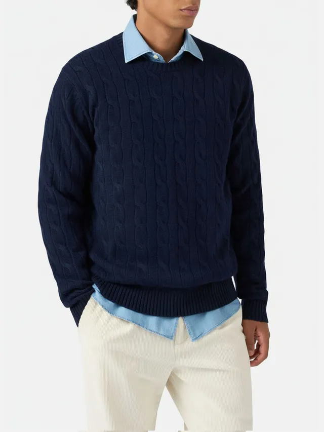 maglione-girocollo-uomo-mc2-saint-barth-regent-a-trecce-in-100-lana-merino-blu-n image 1