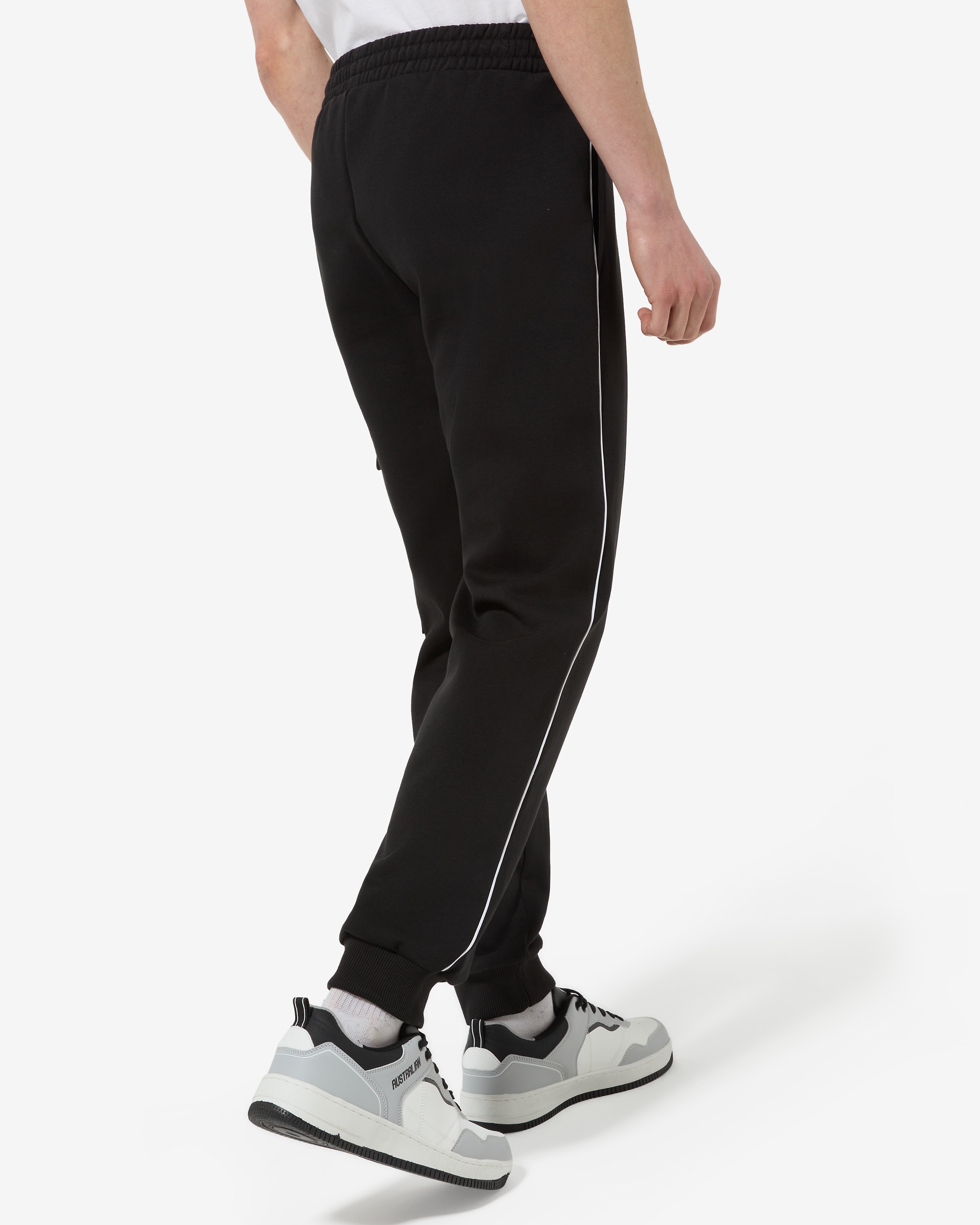 australian-pocket-track-pant-pantalone-felpa-invernale-nero-con-tasca-gamba image 4