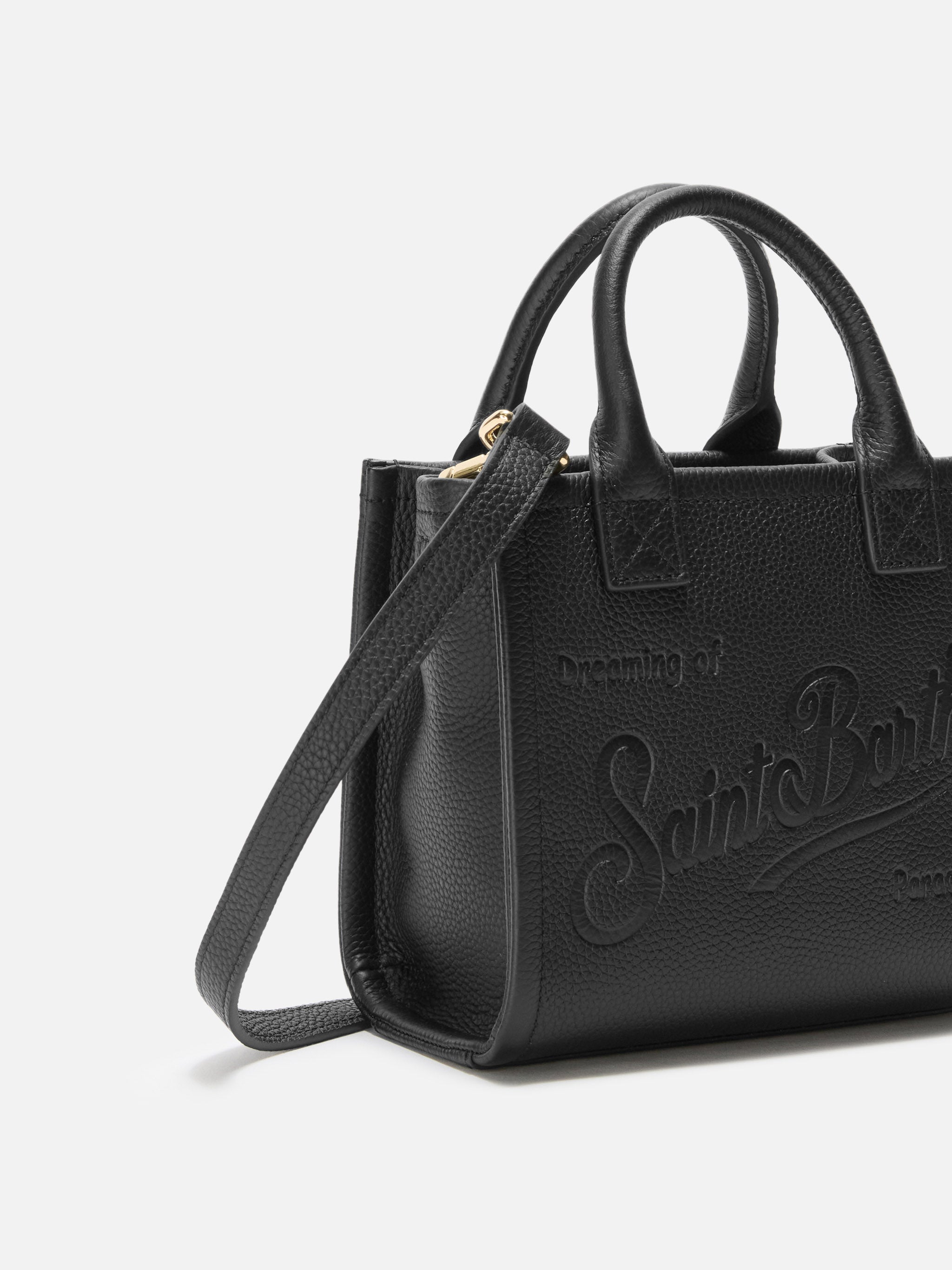 mc2-saint-barth-borsa-vanity-bag-mini-in-pelle-martellata-nera image 3