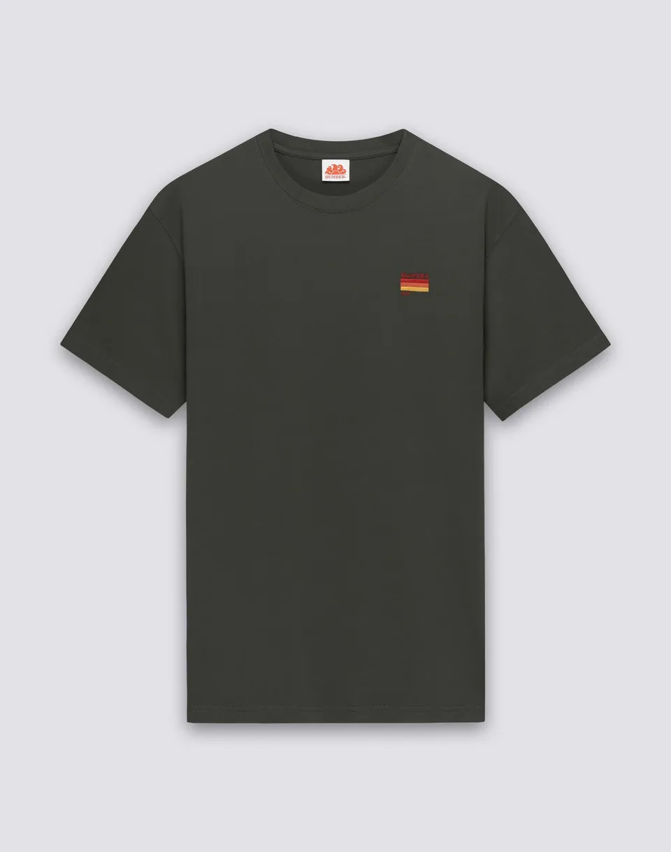 sundek-t-shirt-uomo-cotone-con-ricamo-tricolore image 1