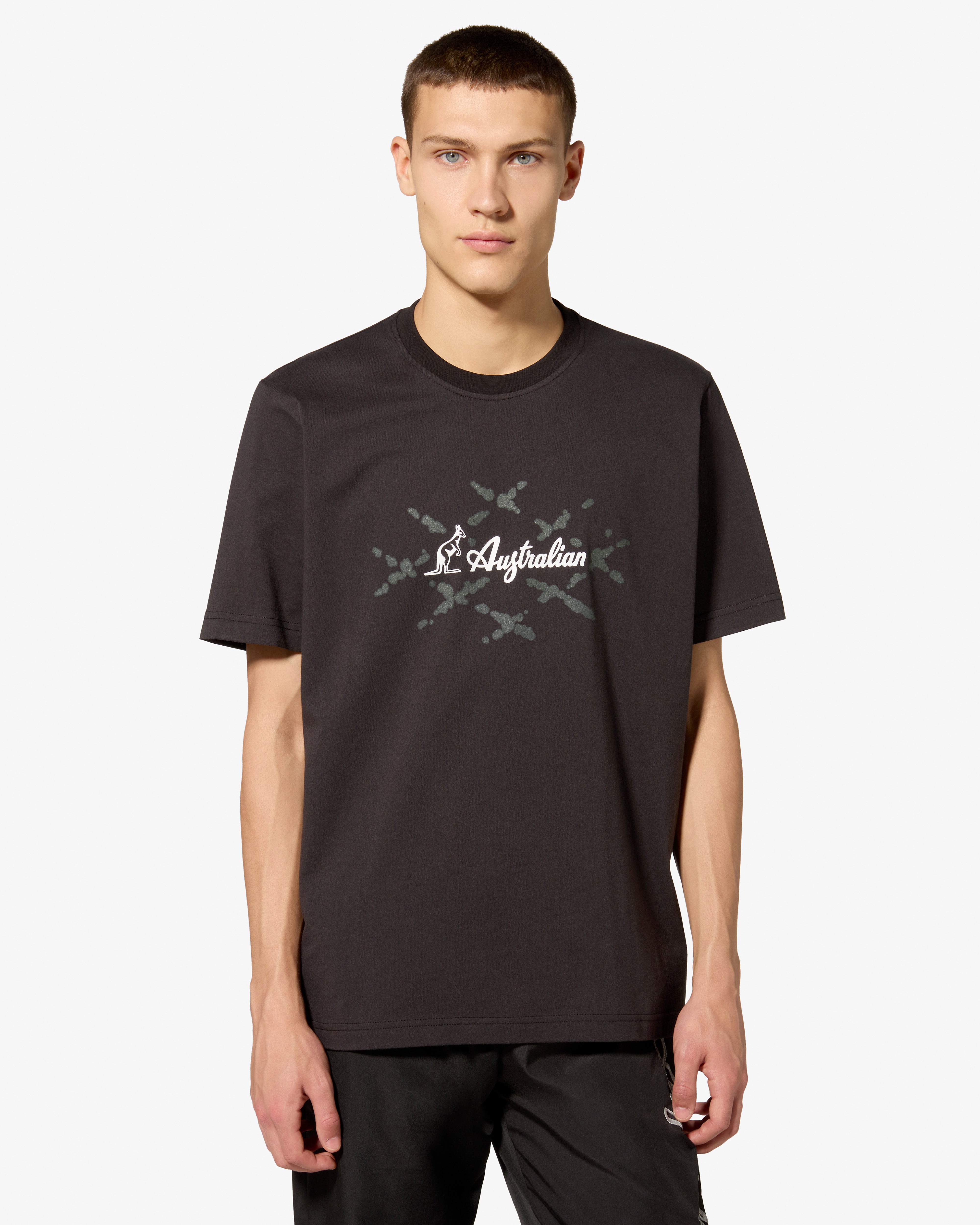 australian-cage-t-shirt-cotone-nero-made-in-italy-aruts0010cage01 image 1