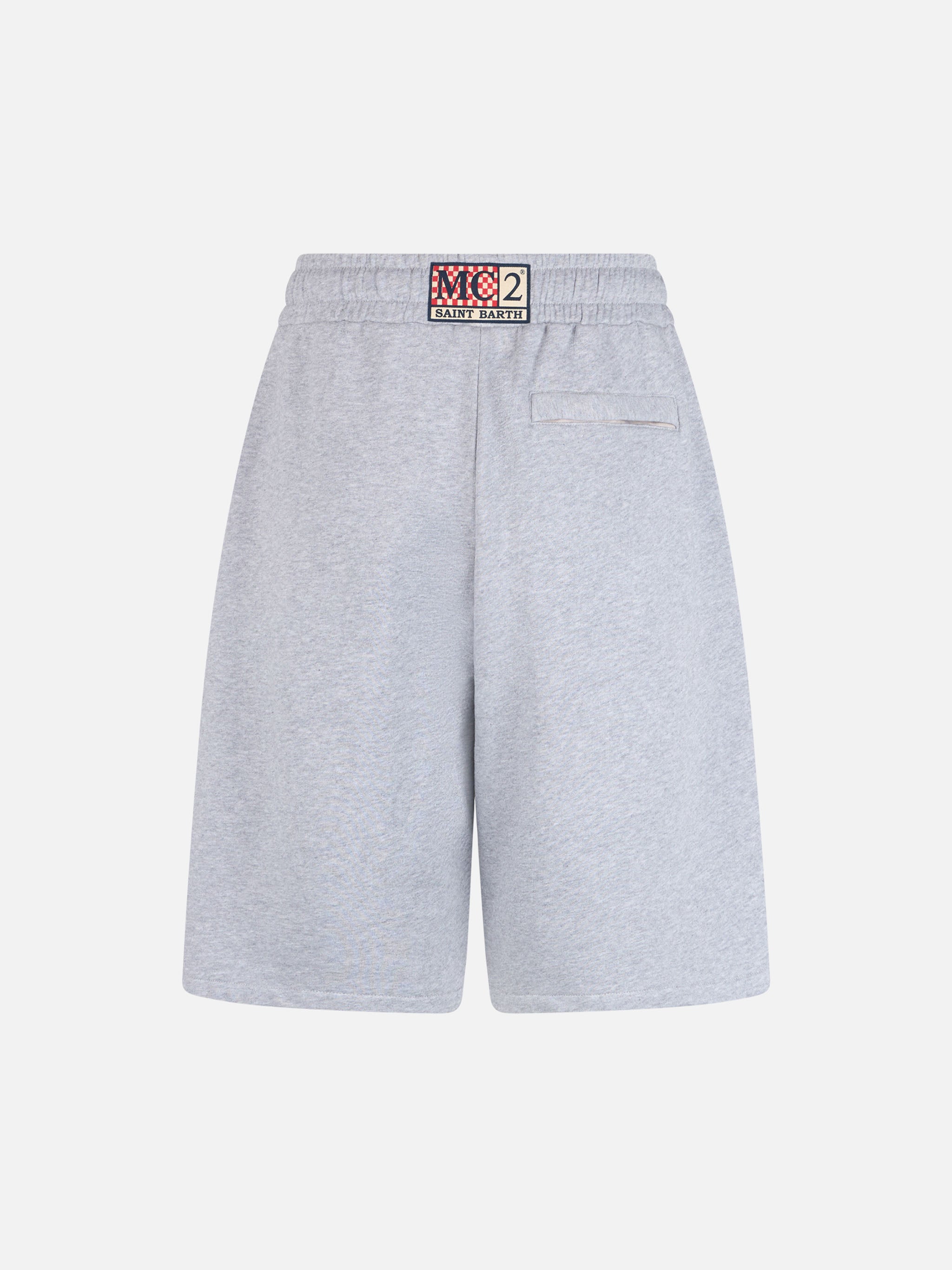 mc2-saint-barth-randle-bermuda-uomo-in-cotone-felpa-grigio-m-lange-tinta-unita image 5