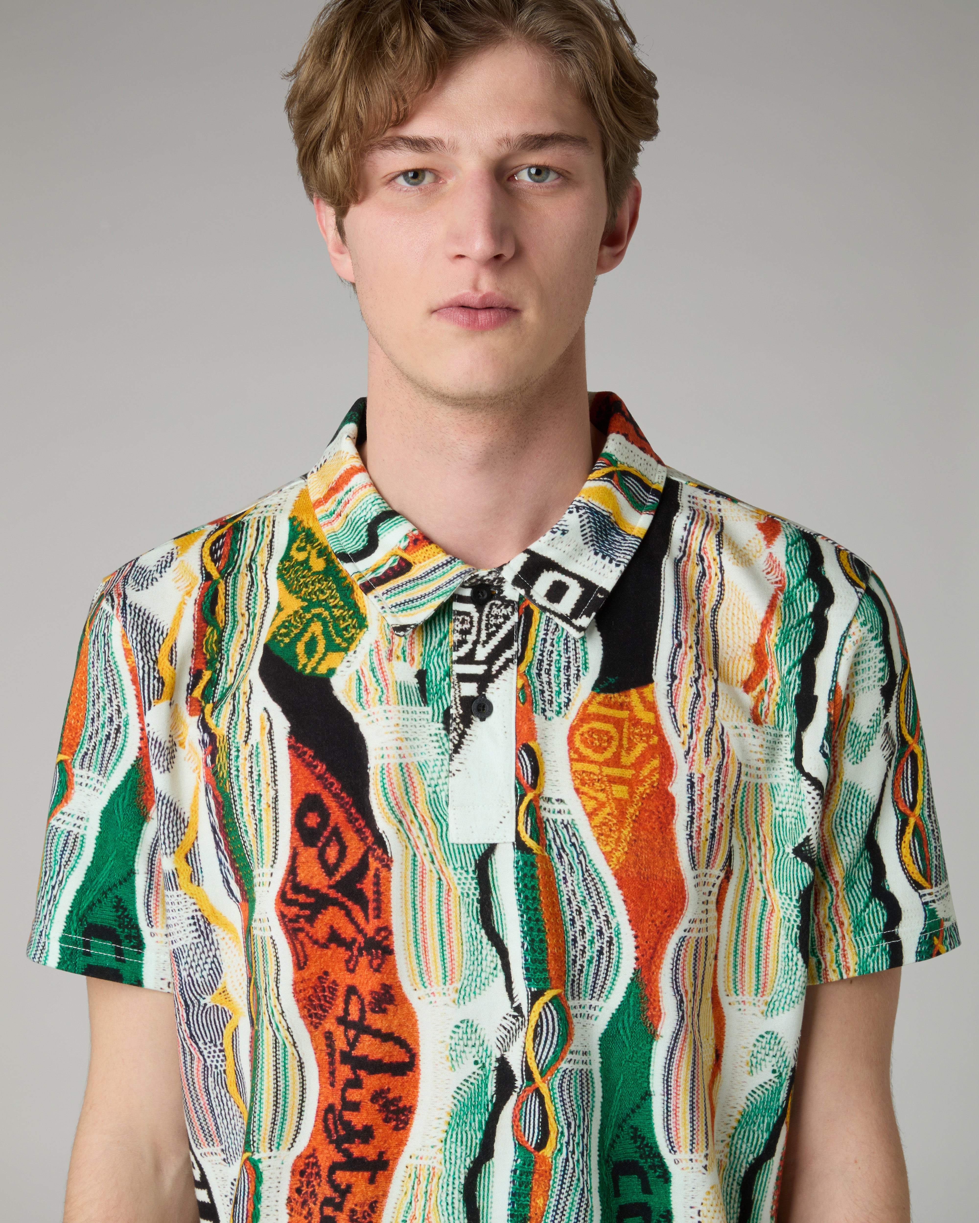 australian-knit-effect-polo-shirt-bianco-carlo-colucci-x-australian image 4