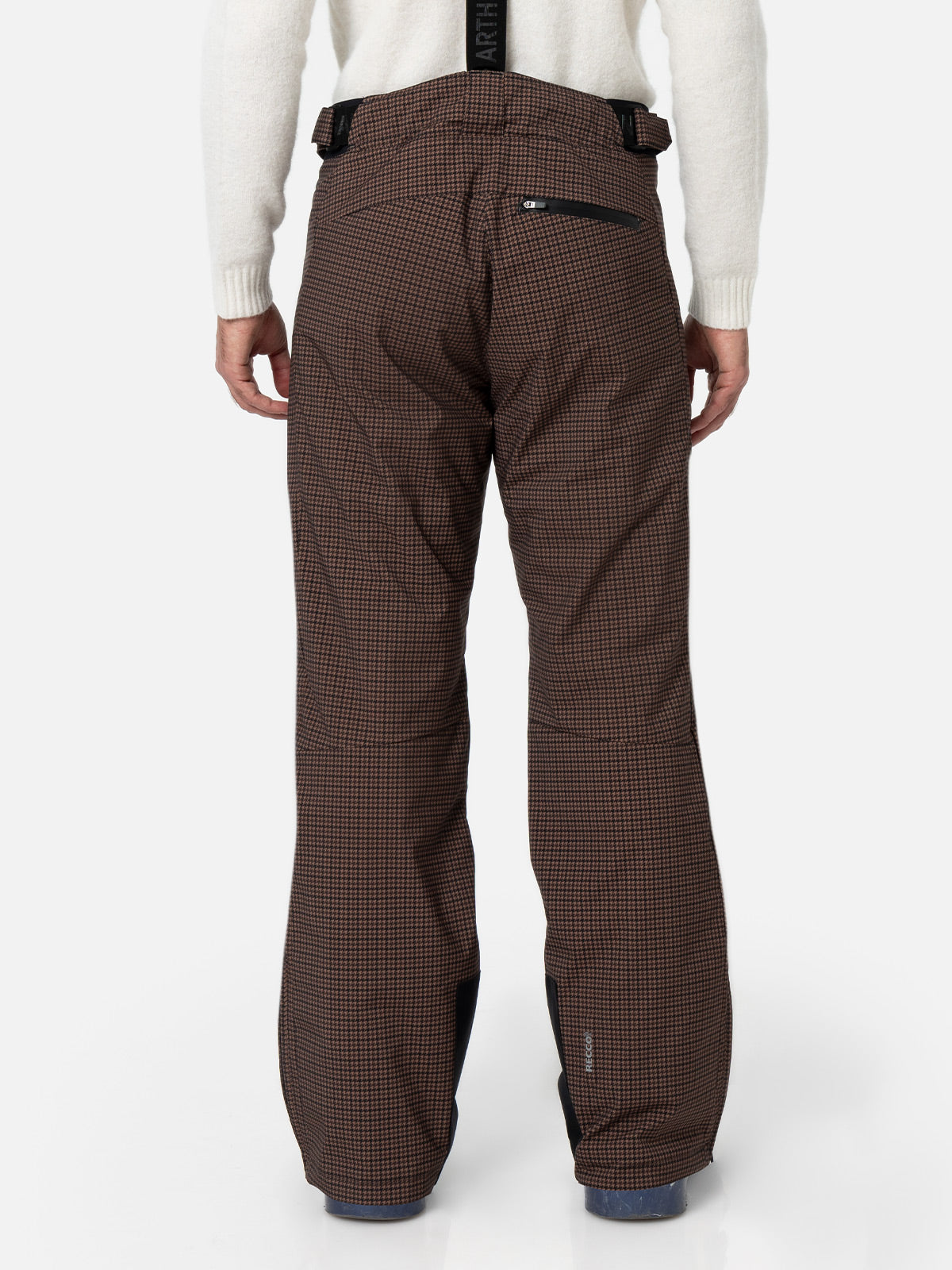 mc2-saint-barth-snowbird-pantaloni-tecnici-uomo-pied-de-poule-bianco-nero-con-re image 8