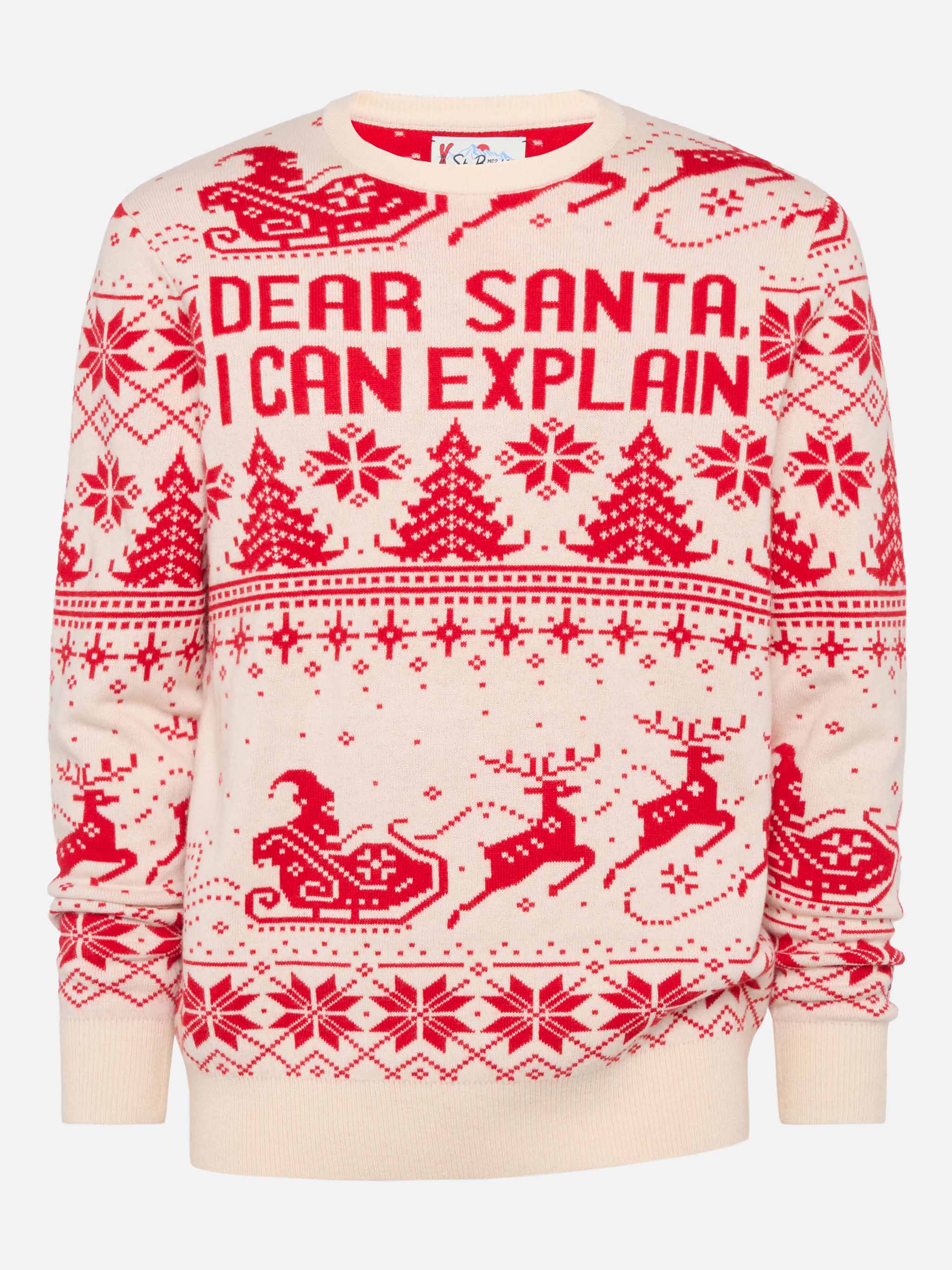 mc2-saint-barth-heron-maglione-uomo-rosso-jacquard-fair-isle-dear-santa image 4