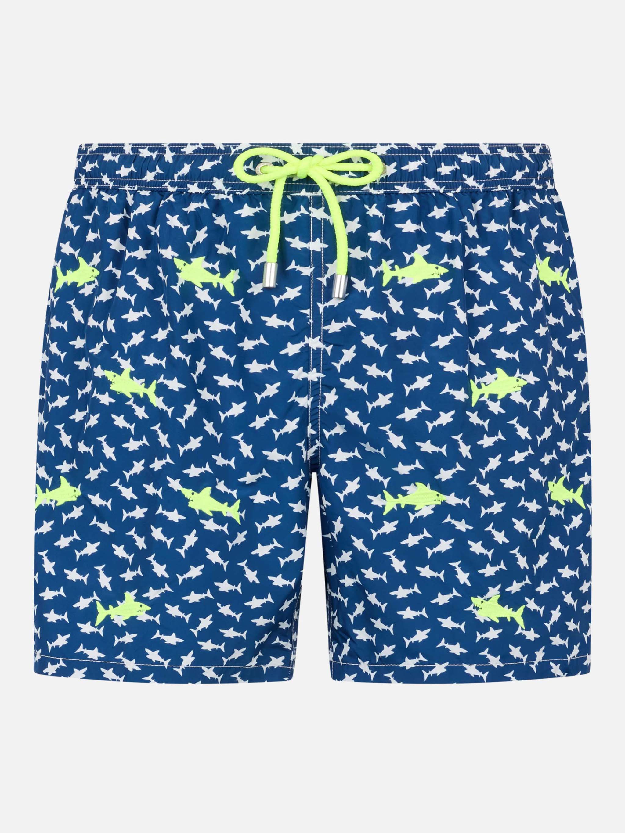 mc2-saint-barth-lighting-costume-mare-uomo-blu-ricamo-squali image 1