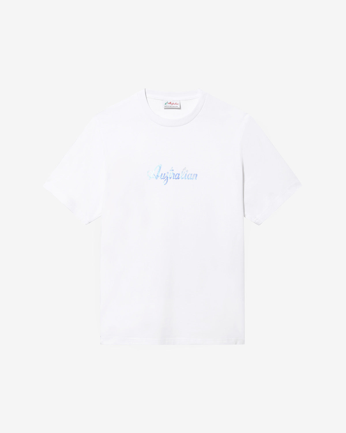 australian-urban-t-shirt-in-cotone-bianco-logo-olografico image 5
