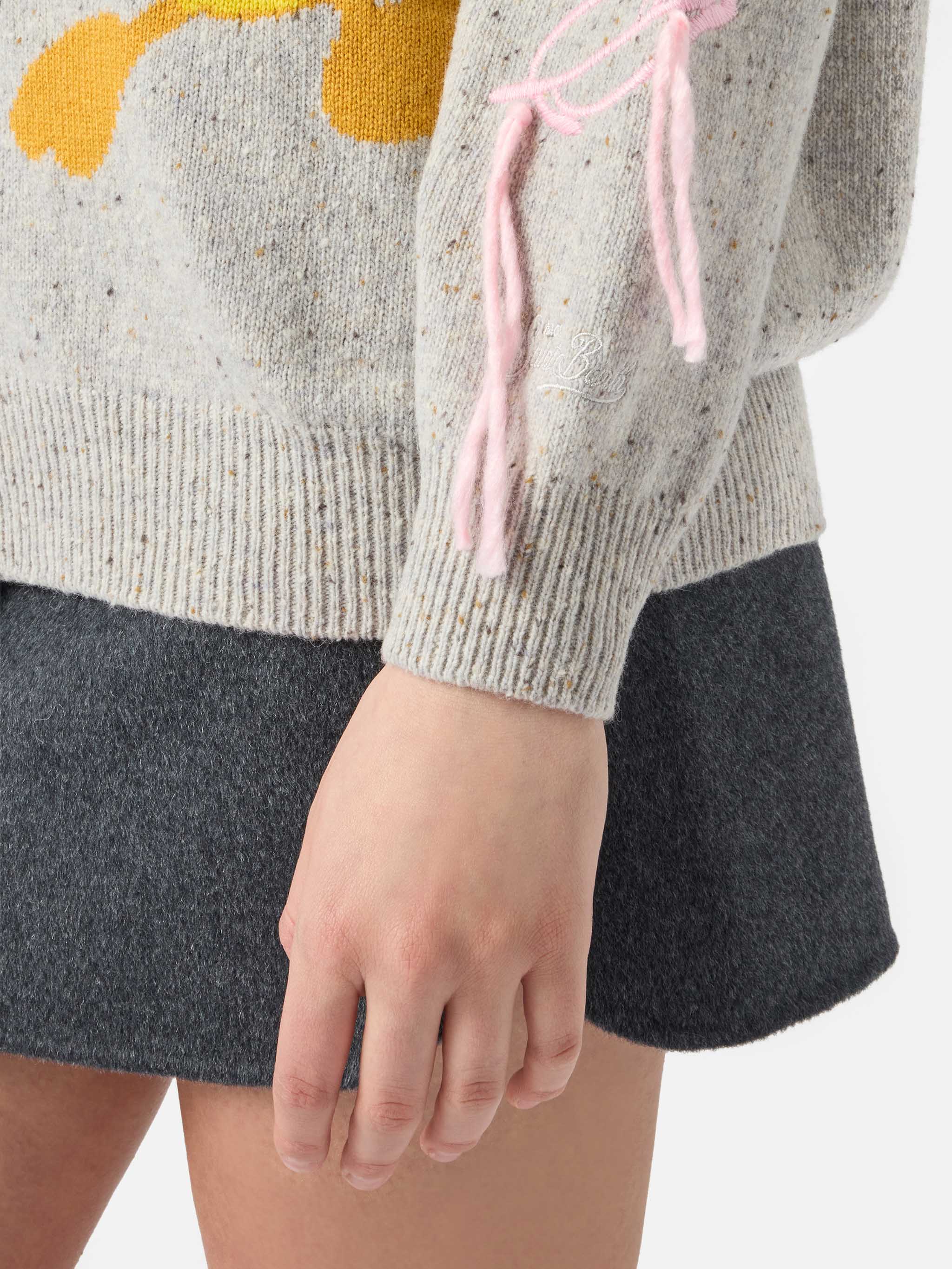 mc2-saint-barth-sasi-cardigan-donna-donegal-jacquard-titti-e-silvestro-grigio image 4