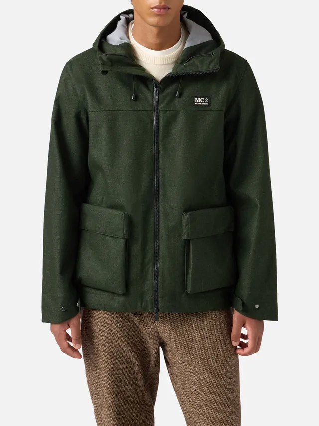 mc2-saint-barth-kauris-pocket-giacca-antivento-con-cappuccio-verde-militare image 1
