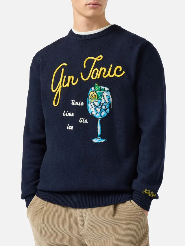 mc2-saint-barth-heron-maglione-uomo-in-misto-cashmere-blu-ricamo-gn-tonic image 1