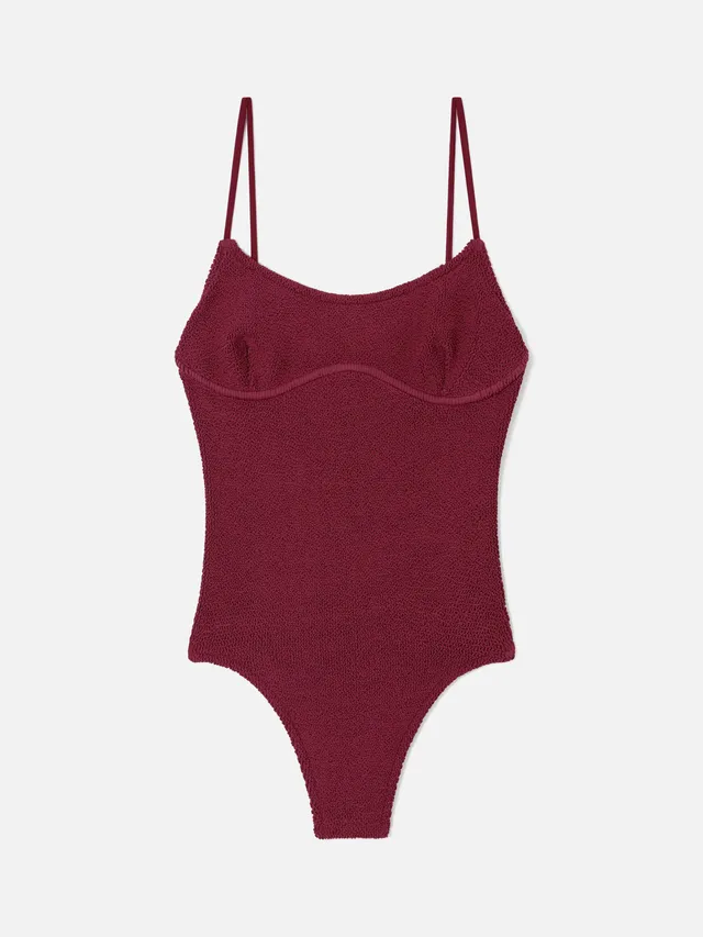 mc2-saint-barth-dara-costume-intero-donna-crinkle-bordeaux image 1