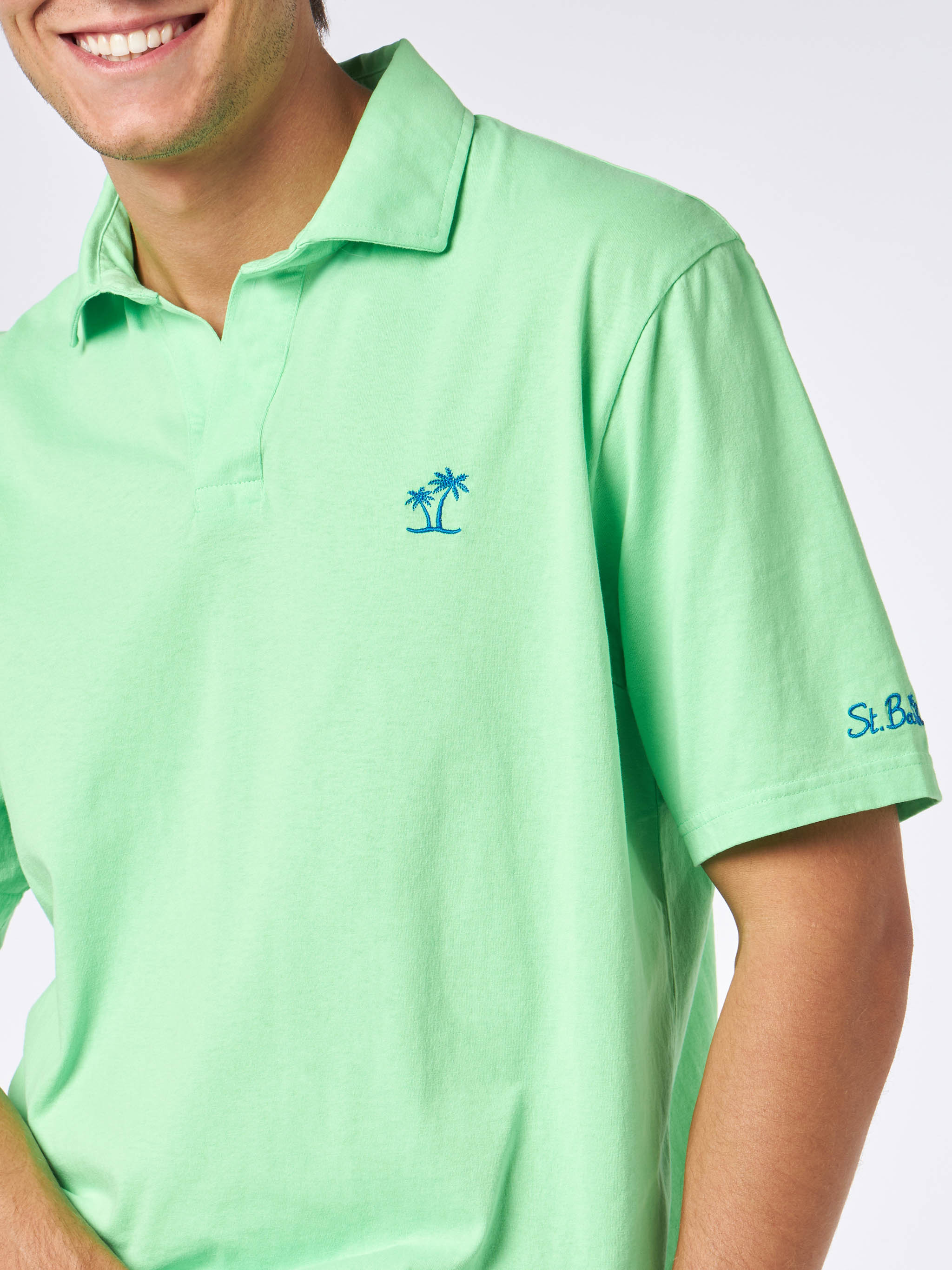 mc2-saint-barth-brighton-polo-uomo-jersey-cotone-verde image 2