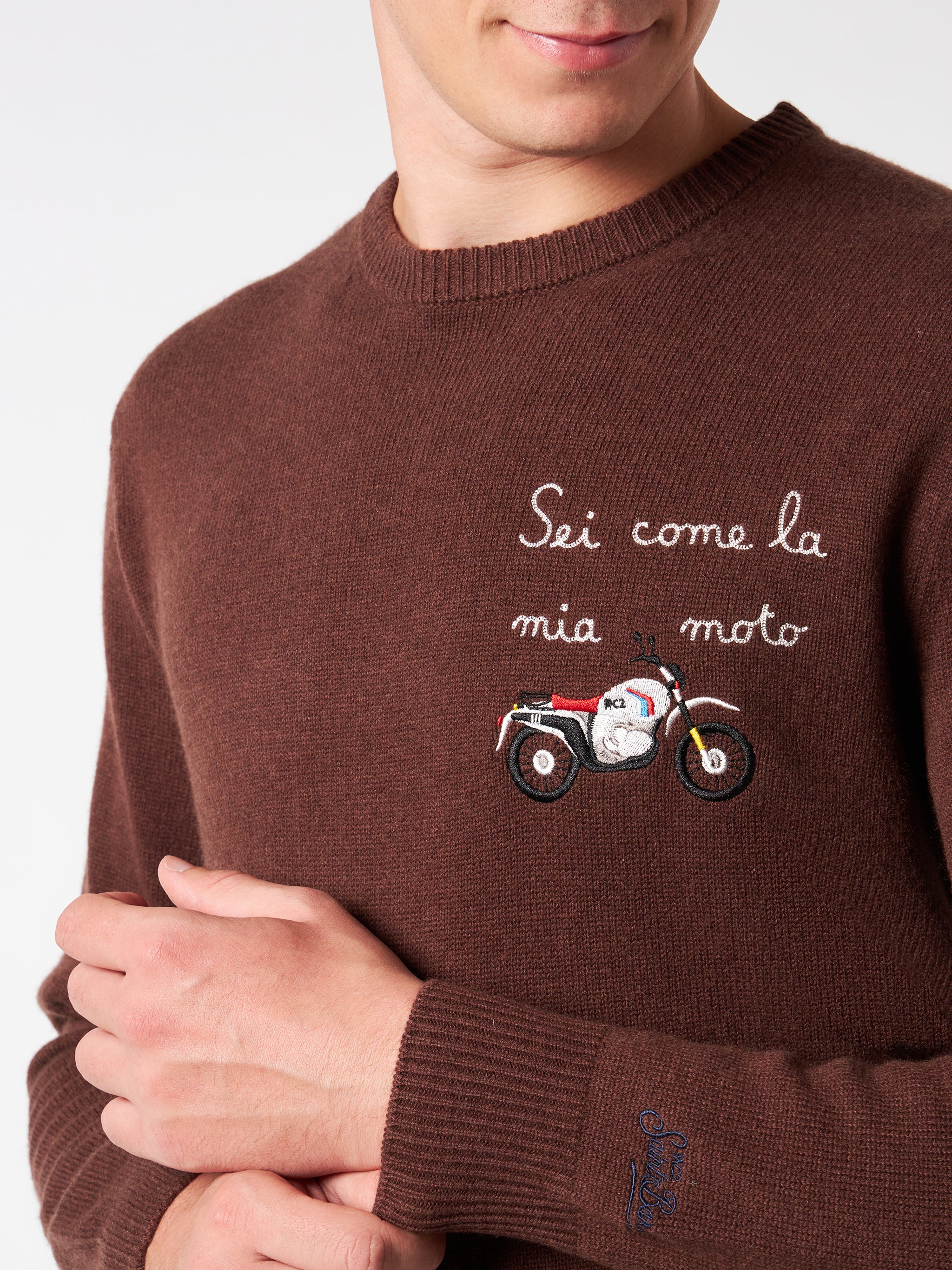 mc2-saint-barth-maglia-heron-uomo-marrone-sei-come-la-mia-moto image 1