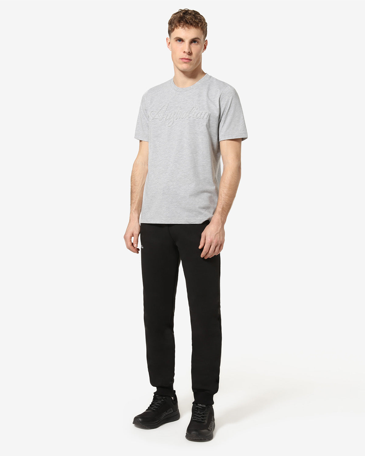 australian-3d-logo-t-shirt-grigio-melange-in-cotone image 2