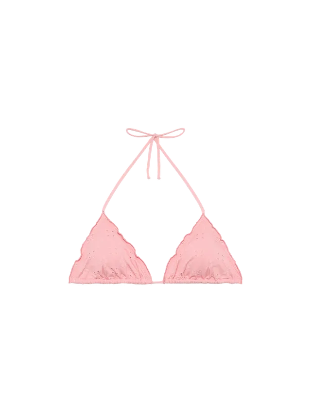 mc2-saint-barth-top-a-triangolo-classico-sagittarius-in-pizzo-sangallo-rosa image 1