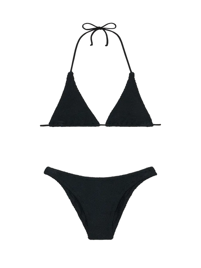mc2-saint-barth-guiana-elise-bikini-triangolo-crinkle-nero image 1
