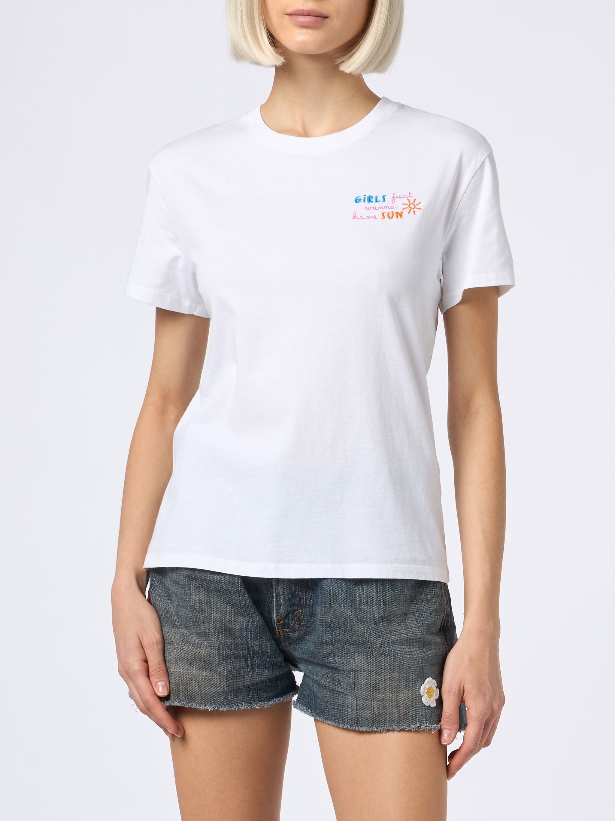 mc2-saint-barth-emilie-t-shirt-donna-cotone-bianca-girls-just-wanna-have-sun image 2