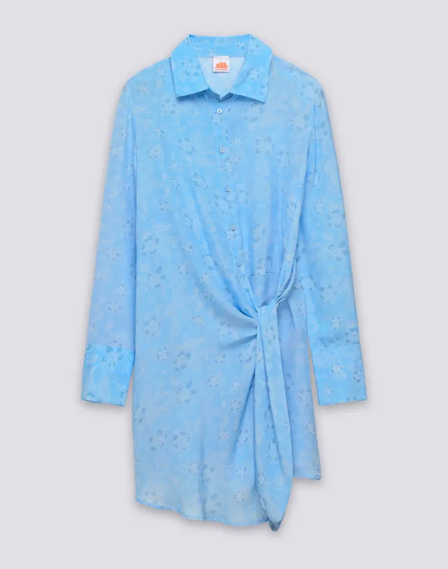 sundek-abito-camicia-donna-in-viscosa-fantasia-hibi-paisley-corto image 1