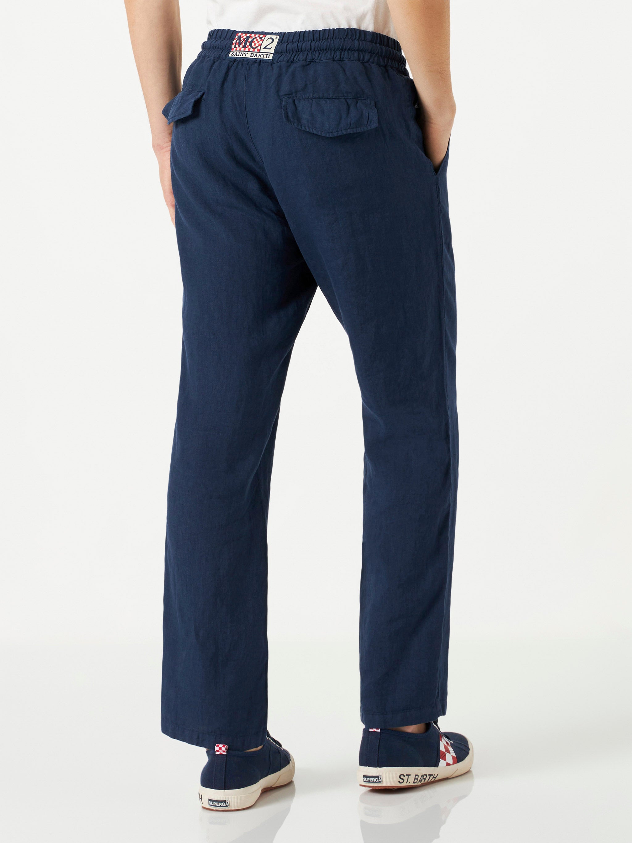 mc2-saint-barth-calais-pantaloni-in-lino-blu-navy-uomo image 2