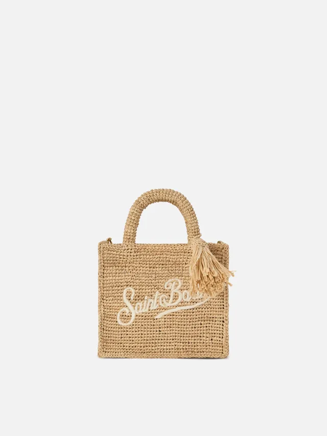 mc2-saint-barth-borsa-vanity-mini-in-raffia-beige-con-logo-ricamato image 1