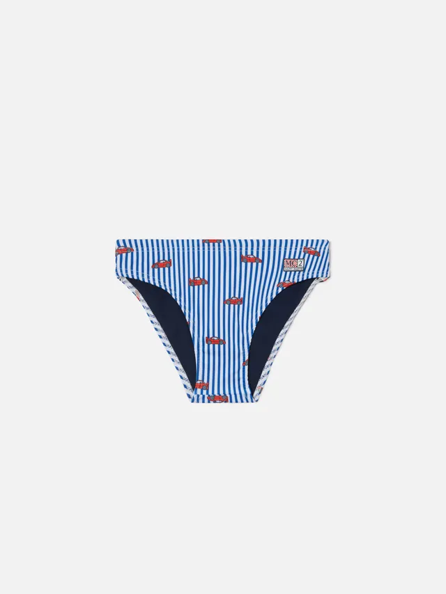 mc2-saint-barth-slip-mare-billy-bimbo-a-righe-blu-con-stampa-auto image 1