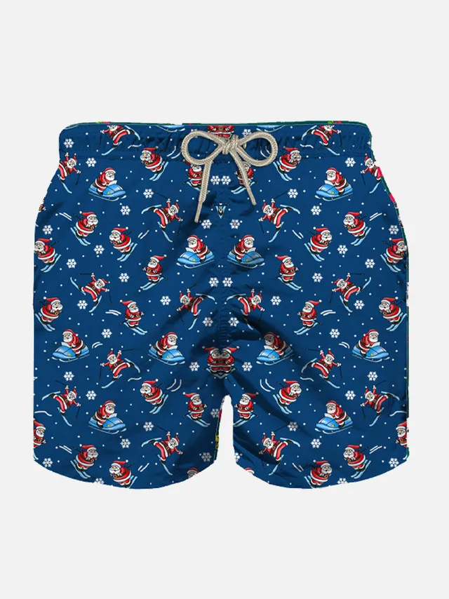 mc2-saint-barth-costume-bambino-jean-blu-stampa-happy-santa-claus image 1