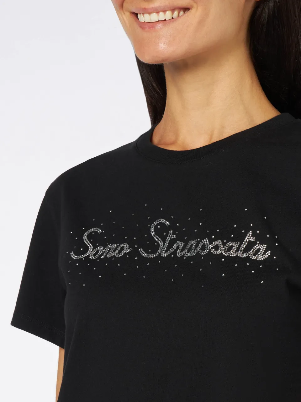 mc2-saint-barth-t-shirt-emilie-in-cotone-nero-con-stampa-strass image 1