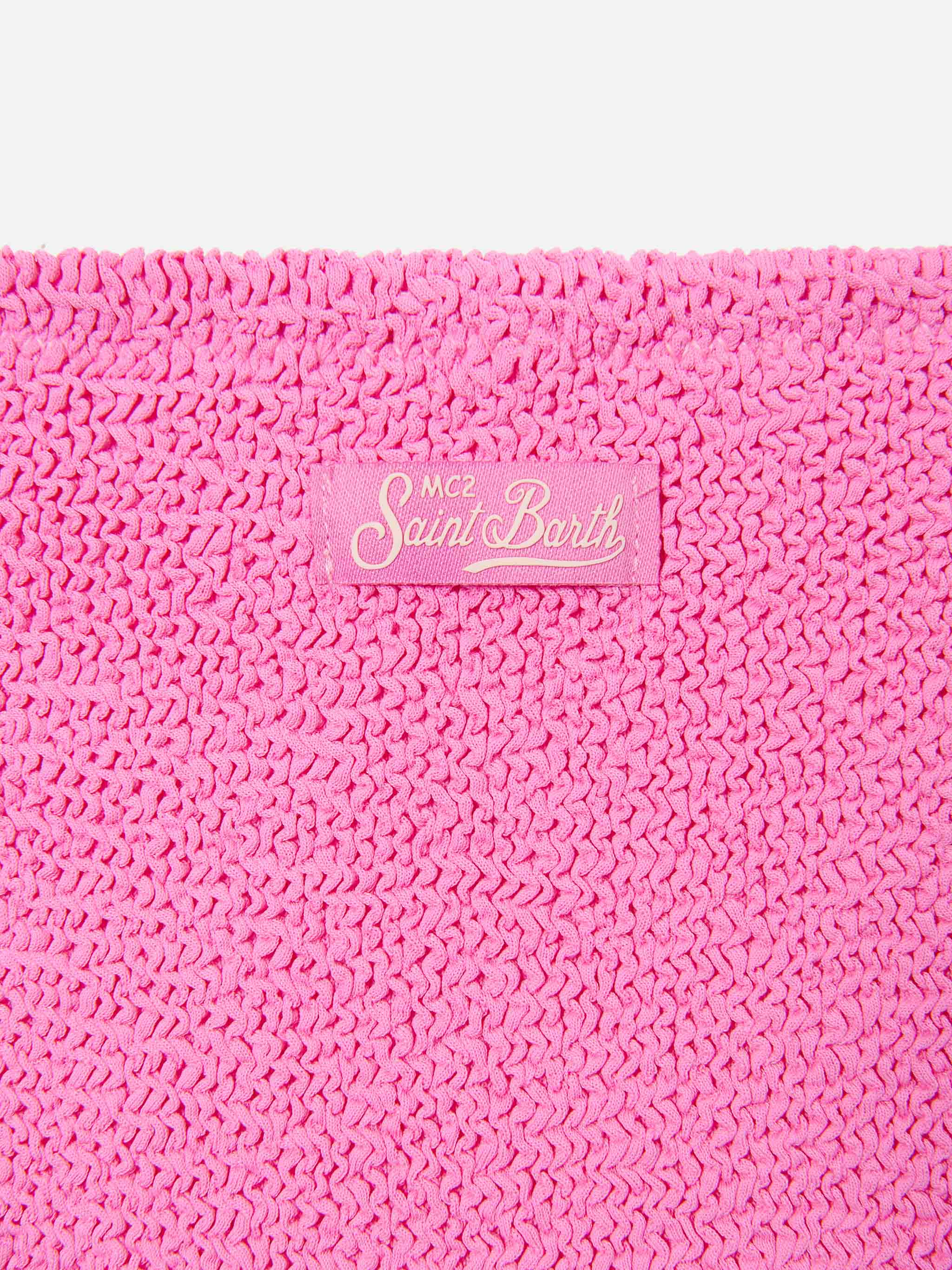 bikini-baker-mc2-saint-barth-in-tessuto-crinkle-rosa-scuro-per-bambina image 3