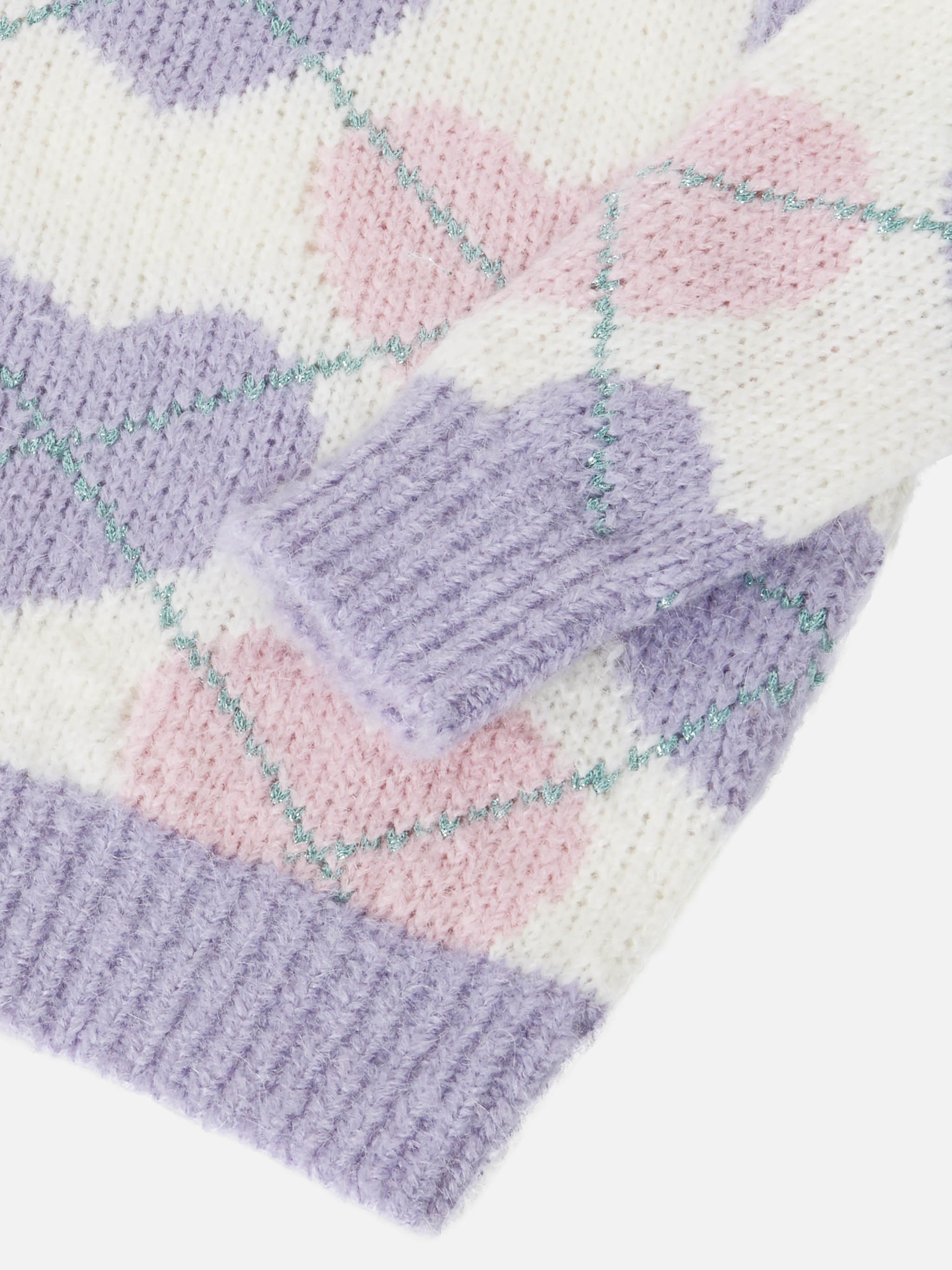 mc2-saint-barth-maglione-girocollo-bambina-misto-alpaca-jacquard-rombi-cuori image 4