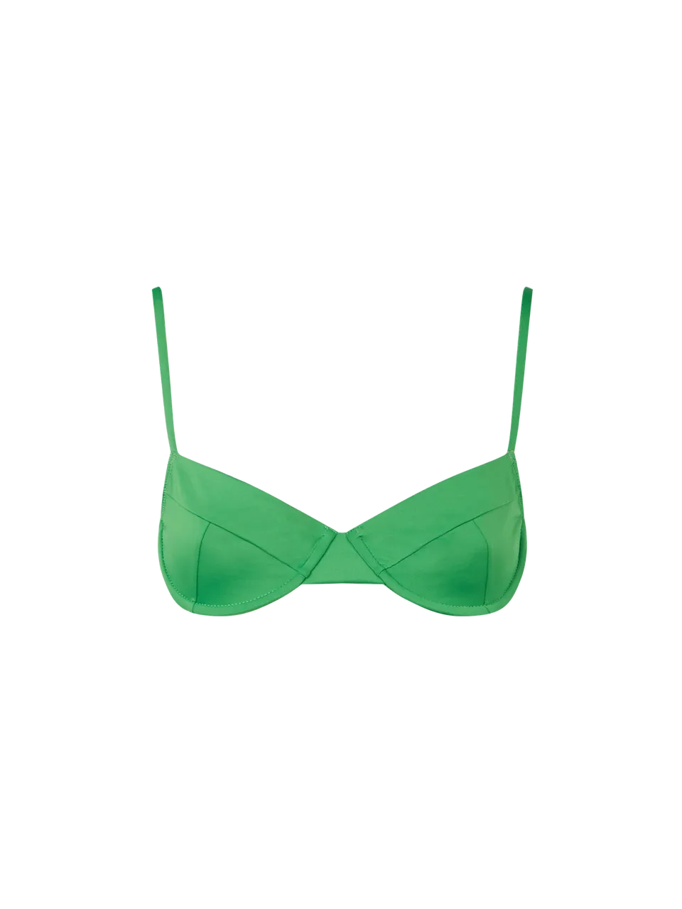 mc2-saint-barth-bea-top-bikini-donna-con-ferretto-verde-tinta-unita image 1