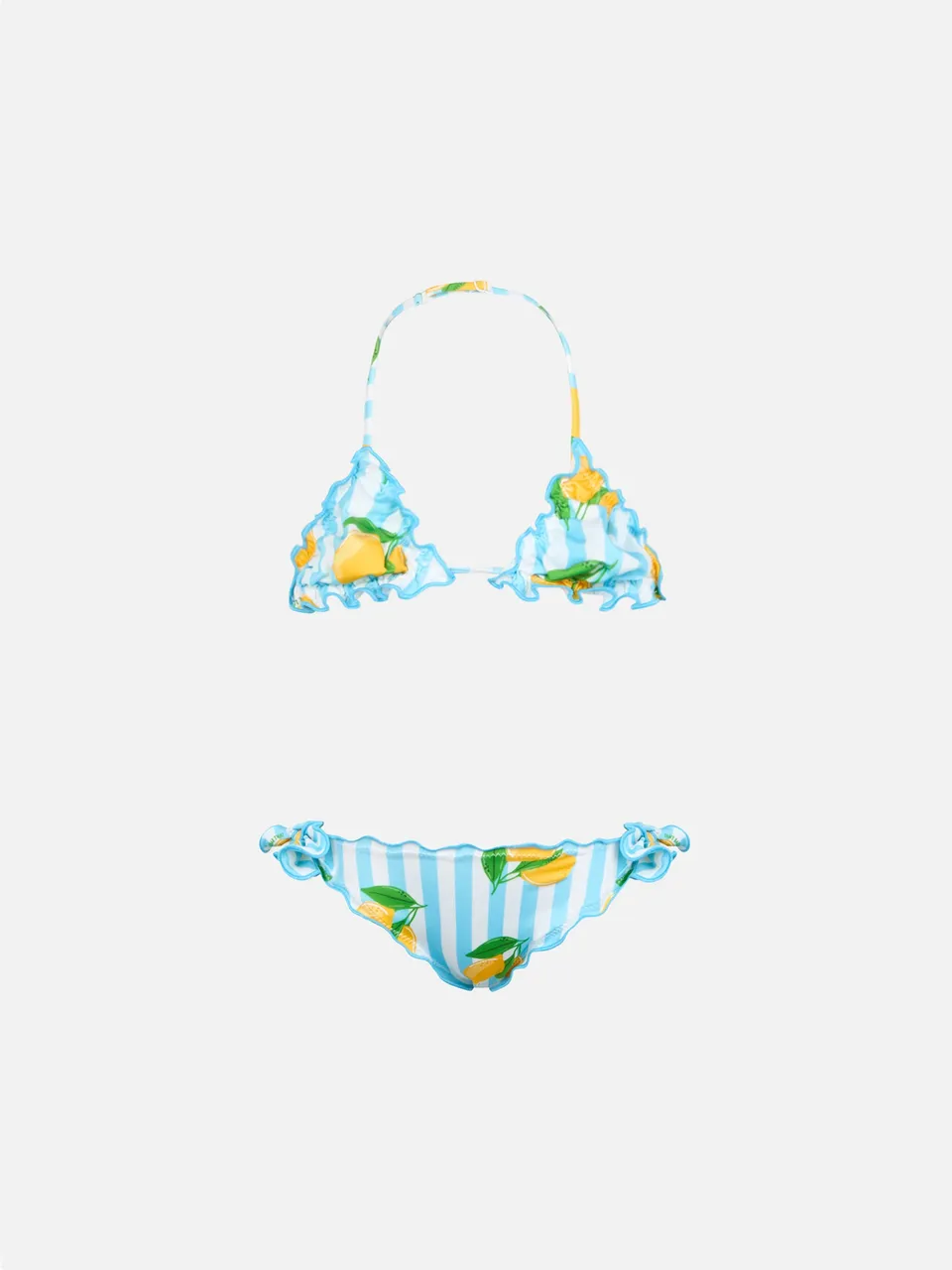 mc2-saint-barth-cris-bikini-a-triangolo-bambina-stampa-limoni-azzurro image 1